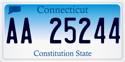 CT license plate AA25244