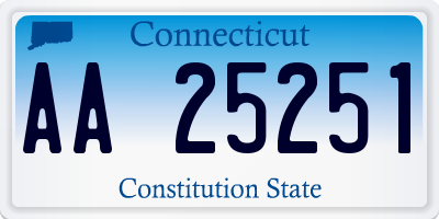 CT license plate AA25251