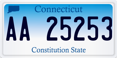 CT license plate AA25253