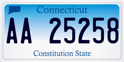 CT license plate AA25258