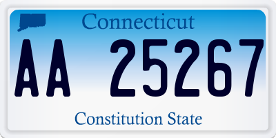 CT license plate AA25267