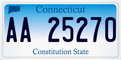 CT license plate AA25270