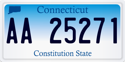 CT license plate AA25271