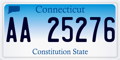 CT license plate AA25276