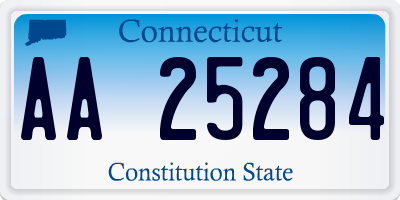 CT license plate AA25284