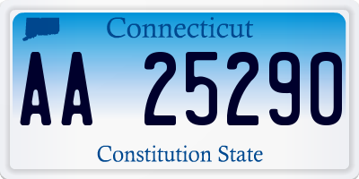 CT license plate AA25290