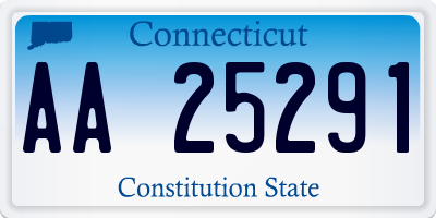 CT license plate AA25291