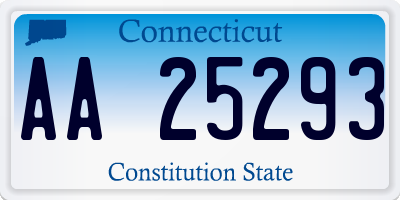 CT license plate AA25293