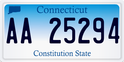 CT license plate AA25294