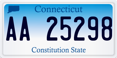 CT license plate AA25298