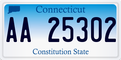 CT license plate AA25302