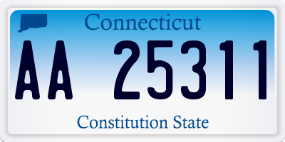 CT license plate AA25311