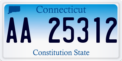 CT license plate AA25312