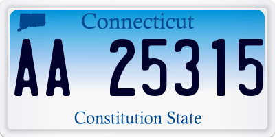 CT license plate AA25315