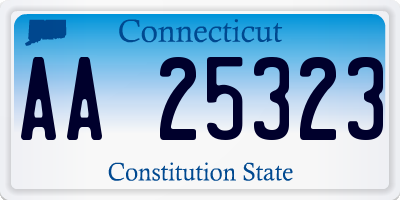 CT license plate AA25323