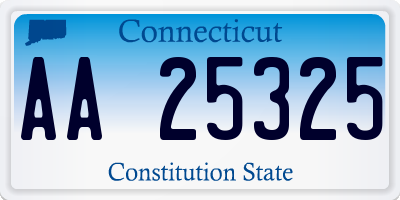 CT license plate AA25325