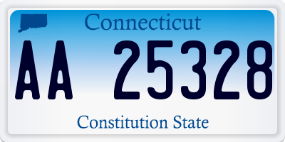 CT license plate AA25328