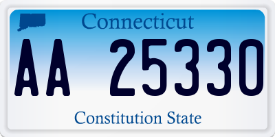 CT license plate AA25330