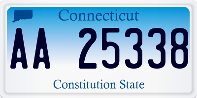 CT license plate AA25338