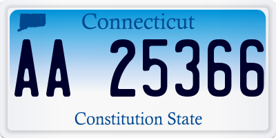 CT license plate AA25366