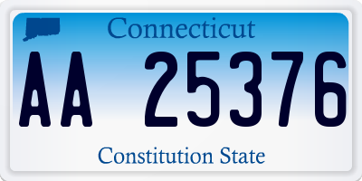 CT license plate AA25376