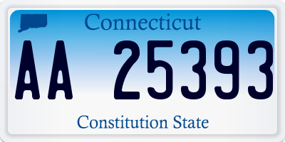 CT license plate AA25393