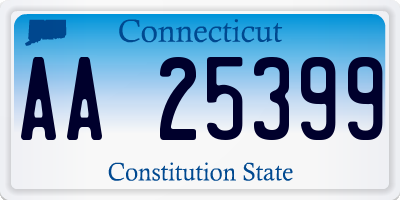 CT license plate AA25399