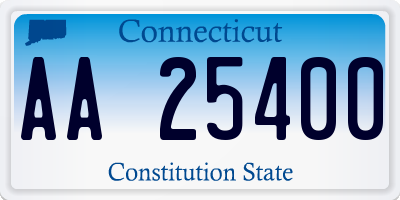 CT license plate AA25400