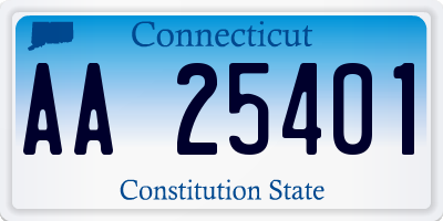 CT license plate AA25401