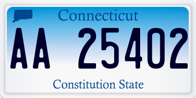 CT license plate AA25402