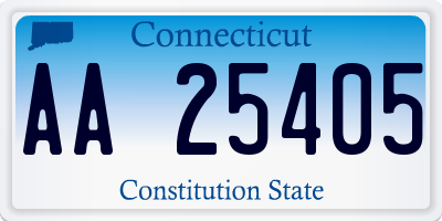 CT license plate AA25405