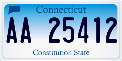 CT license plate AA25412