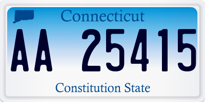 CT license plate AA25415