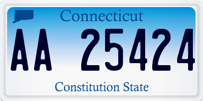 CT license plate AA25424