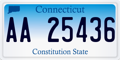 CT license plate AA25436