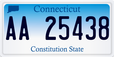 CT license plate AA25438