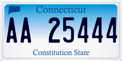 CT license plate AA25444