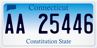 CT license plate AA25446