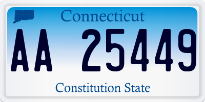 CT license plate AA25449