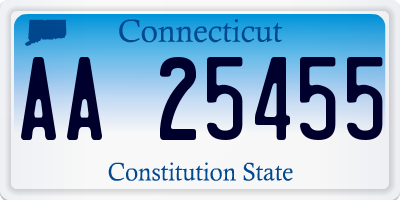 CT license plate AA25455