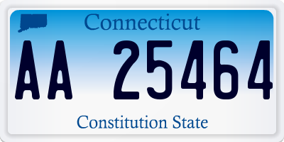 CT license plate AA25464