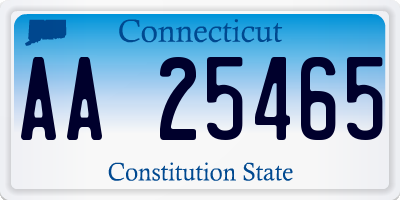 CT license plate AA25465