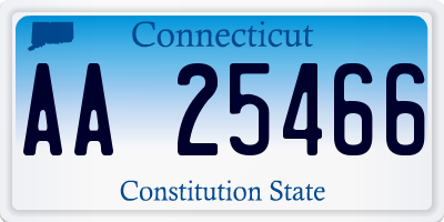 CT license plate AA25466