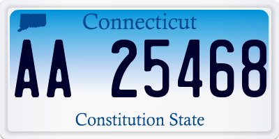 CT license plate AA25468