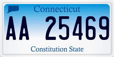 CT license plate AA25469