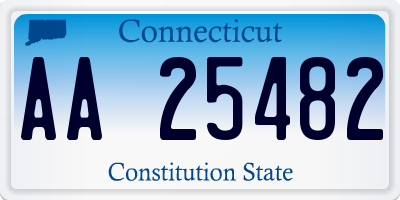 CT license plate AA25482