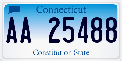 CT license plate AA25488