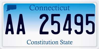 CT license plate AA25495