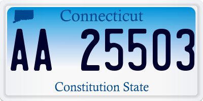 CT license plate AA25503