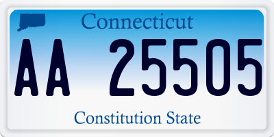 CT license plate AA25505